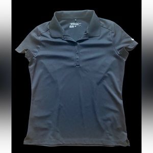 BLACK NIKE GOLF SHIRT.